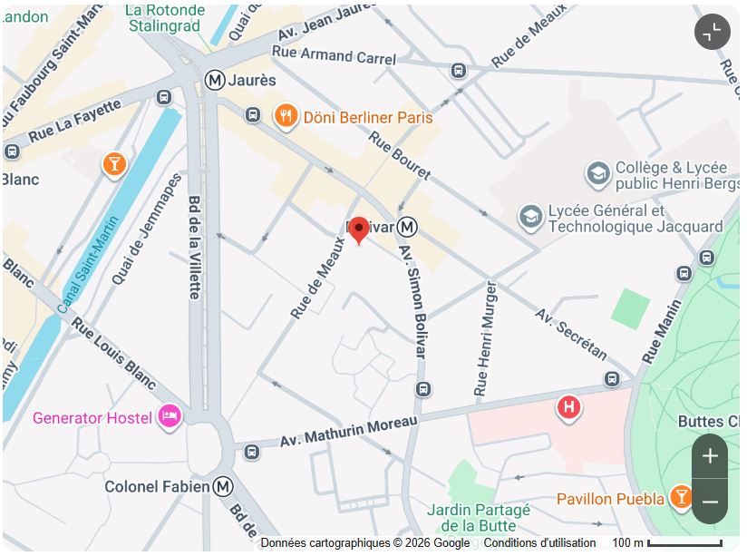 Localisation du KaB, 2 rue Sadi Lecointe, 75019 Paris